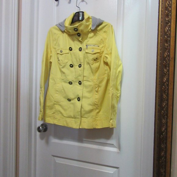 Yellow Jean Coat Hurley size Medium - Picture 5 of 7